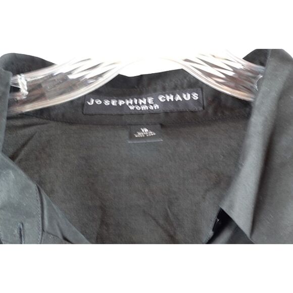 Josephine Chaus Black Women's Button-Down Shirt White Floral 18 035 - Picture 2 of 6